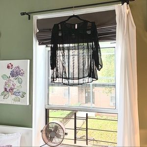 3 for $20 [Xhilaration] Black Cold-Shoulder Blouse